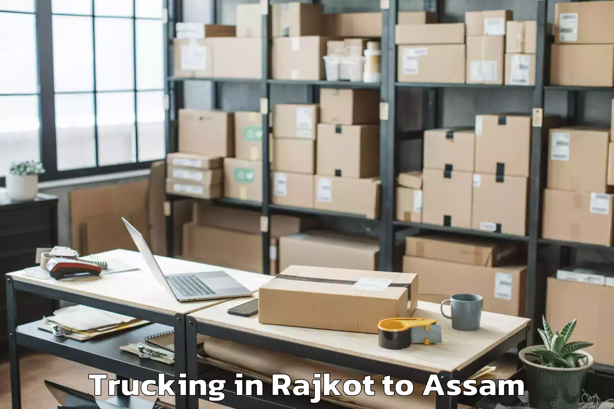 Affordable Rajkot to Likabali Trucking